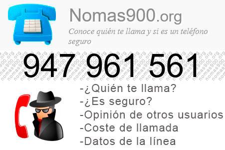 Teléfono 947961561