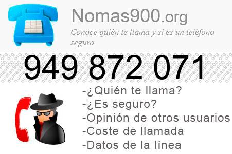 Teléfono 949872071
