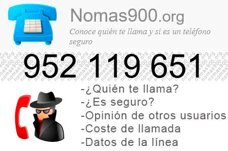 Teléfono 952119651