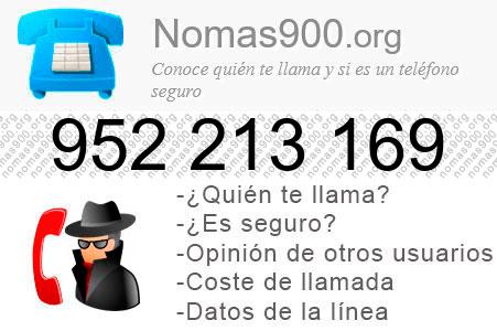 Teléfono 952213169