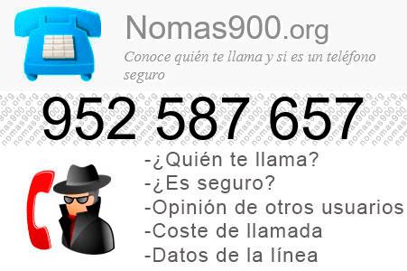 Teléfono 952587657