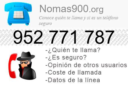 Teléfono 952771787
