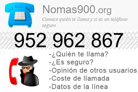 Teléfono 952962867