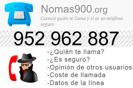 Teléfono 952962887