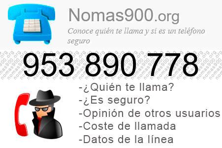 Teléfono 953890778