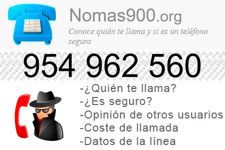 Teléfono 954962560
