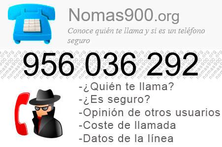 Teléfono 956036292