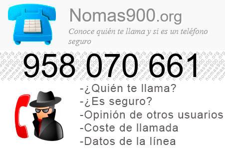 Teléfono 958070661