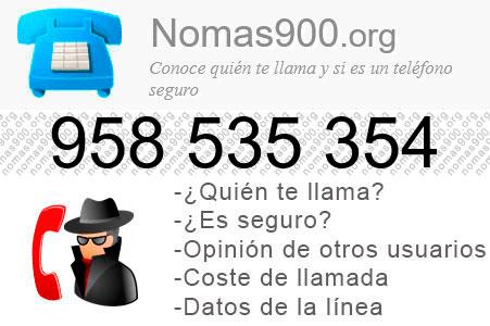 Teléfono 958535354