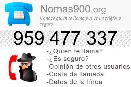 Teléfono 959477337