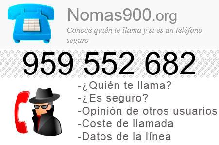 Teléfono 959552682