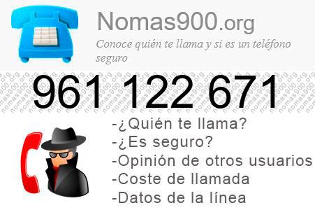 Teléfono 961122671