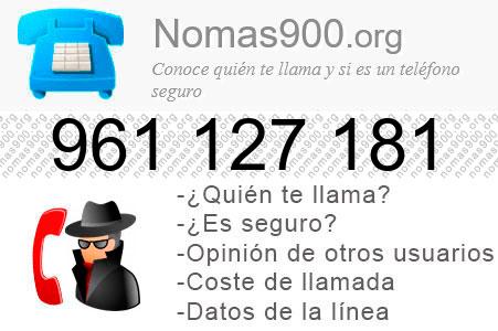 Teléfono 961127181