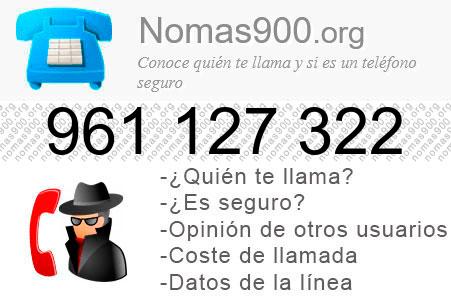 Teléfono 961127322