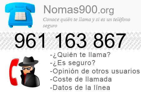 Teléfono 961163867