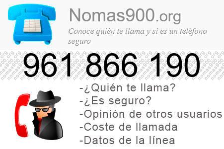 Teléfono 961866190