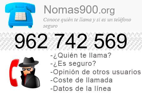 Teléfono 962742569