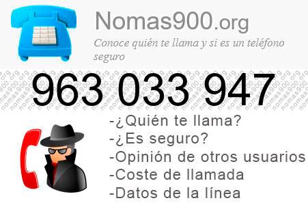 Teléfono 963033947