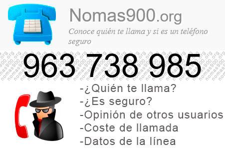 Teléfono 963738985