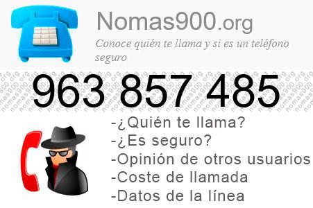 Teléfono 963857485