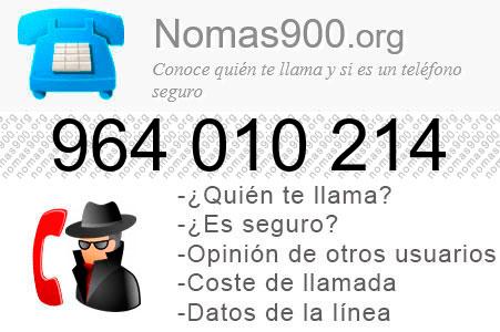 Teléfono 964010214