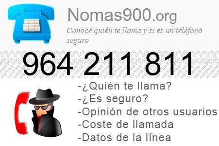 Teléfono 964211811