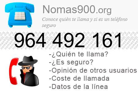Teléfono 964492161