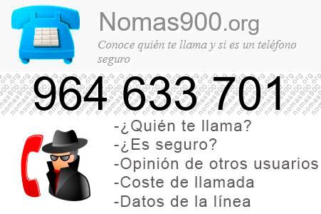 Teléfono 964633701