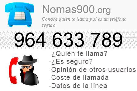 Teléfono 964633789
