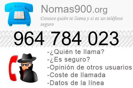 Teléfono 964784023