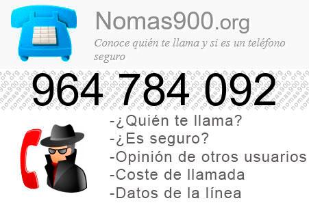 Teléfono 964784092