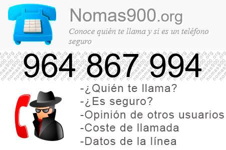 Teléfono 964867994