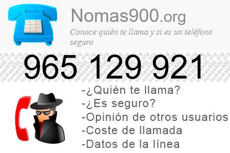 Teléfono 965129921