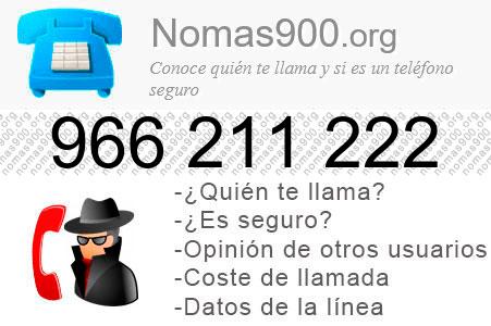 Teléfono 966211222