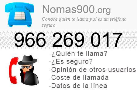 Teléfono 966269017