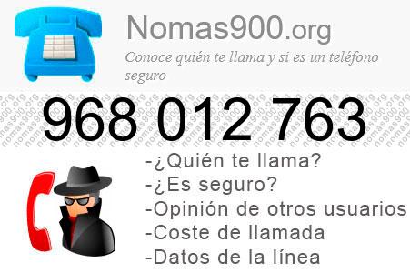 Teléfono 968012763