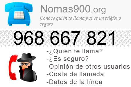 Teléfono 968667821