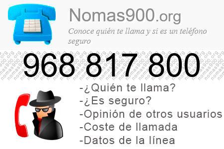Teléfono 968817800