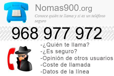 Teléfono 968977972