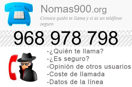Teléfono 968978798