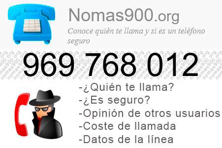 Teléfono 969768012