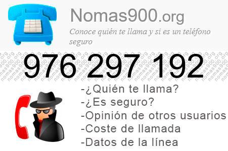 Teléfono 976297192