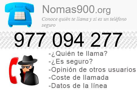 Teléfono 977094277