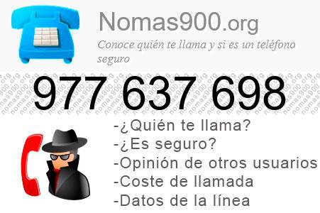 Teléfono 977637698