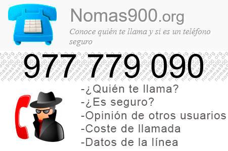 Teléfono 977779090