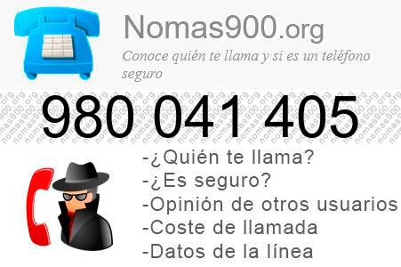 Teléfono 980041405
