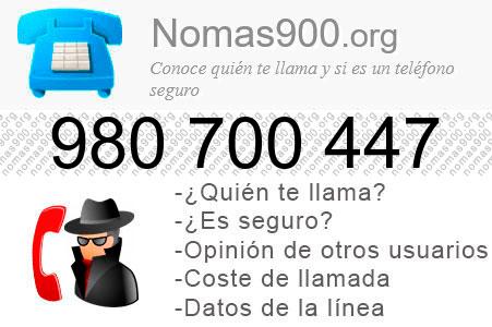 Teléfono 980700447