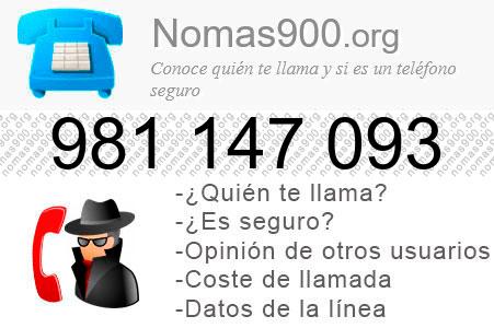 Teléfono 981147093