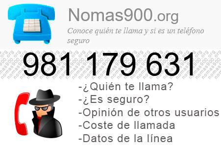 Teléfono 981179631