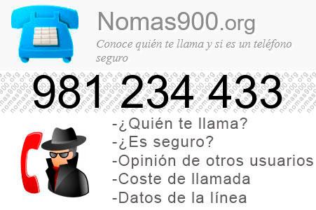 Teléfono 981234433